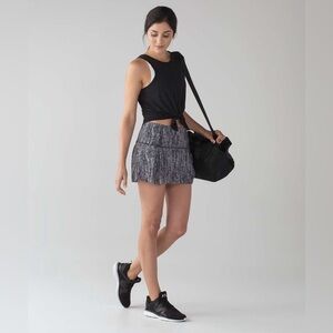 Lululemon Lost In Pace Skirt (Regular) (13") Air Time White Black 4